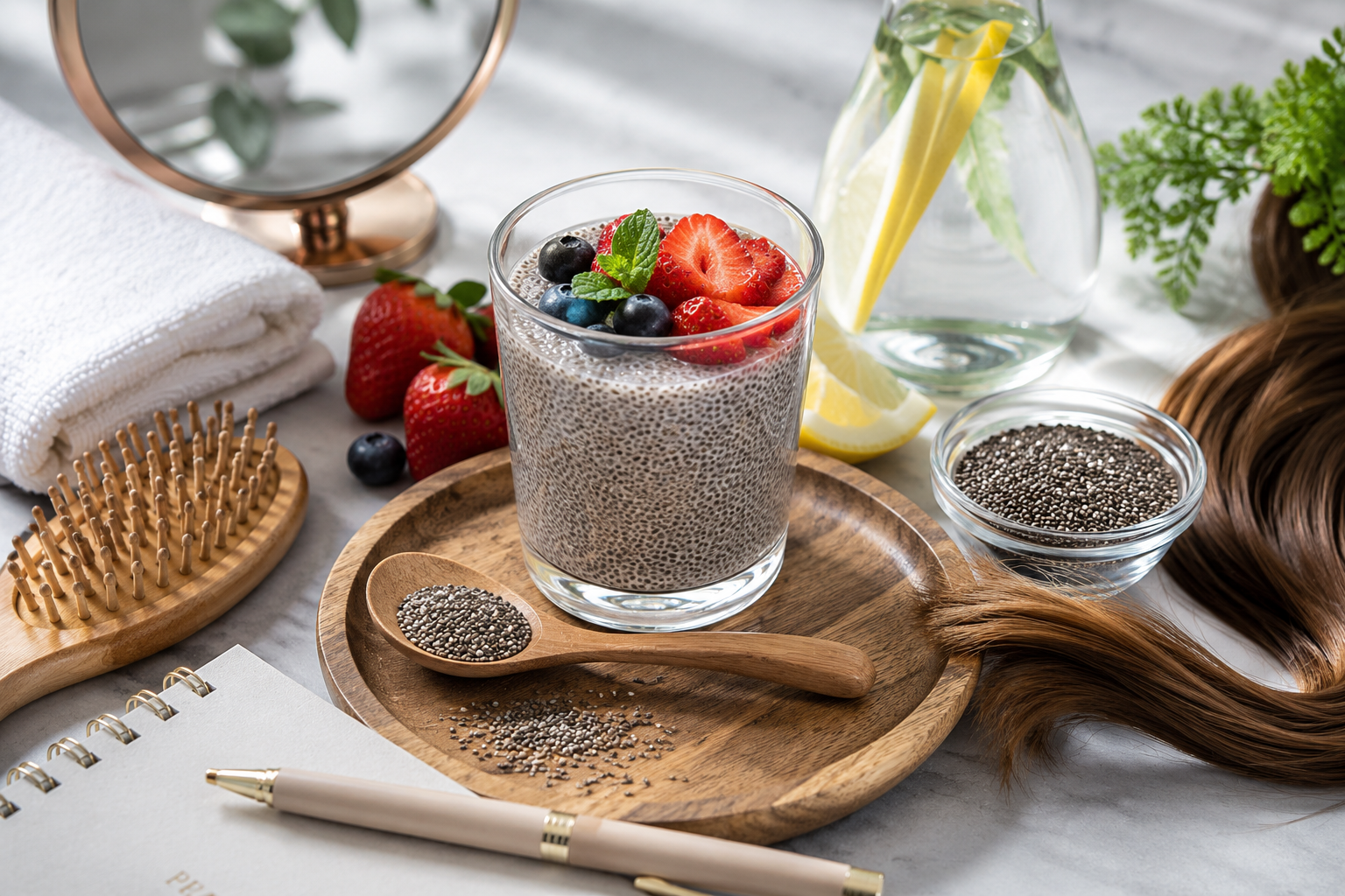 Daily Habits with Skin & Hair Health with Chia Seeds