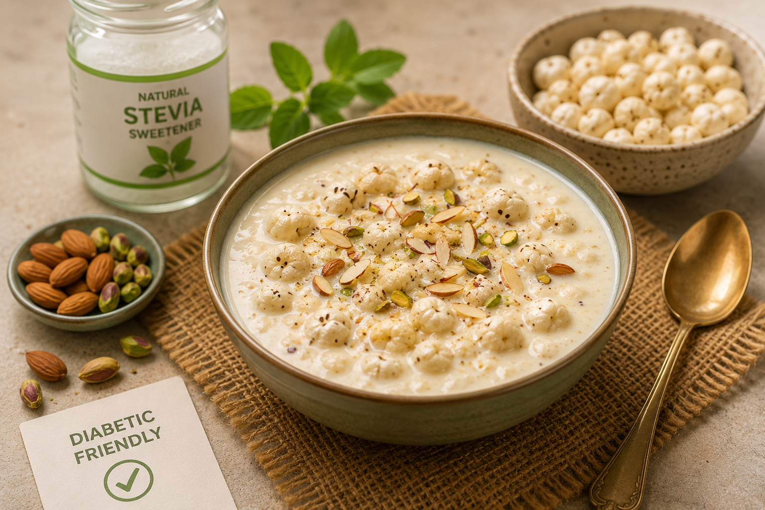 How to Make a Healthy Makhana Kheer with Stevia for Diabetics