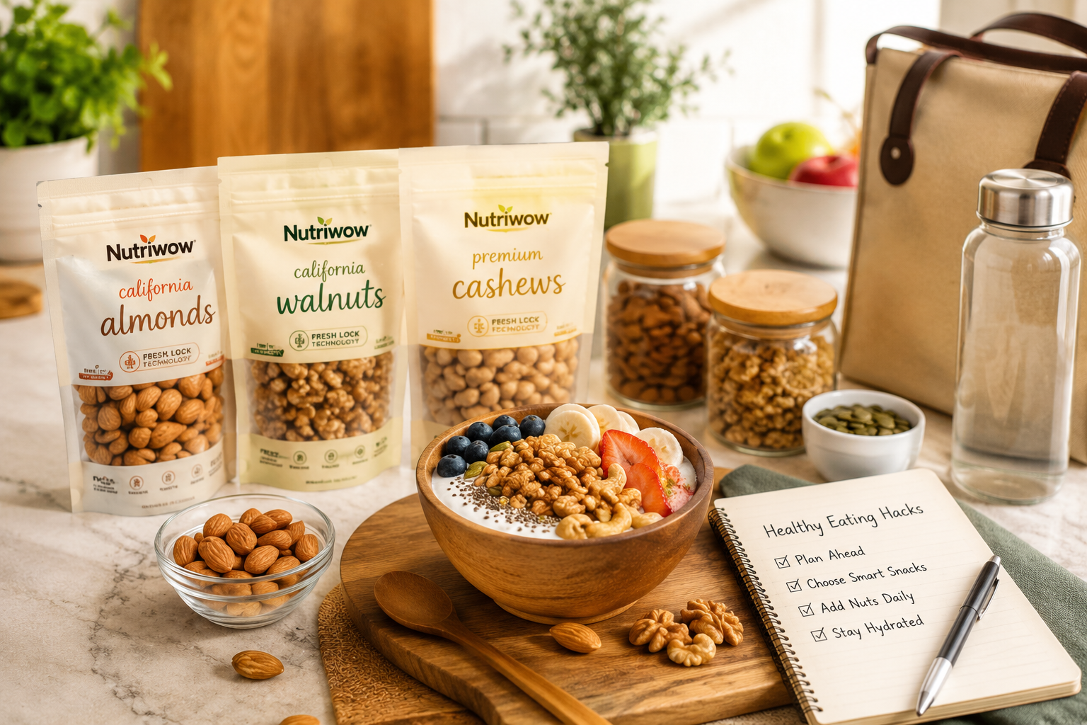 Healthy Eating Hacks with Nutriwow's Freshly Preserved Nuts