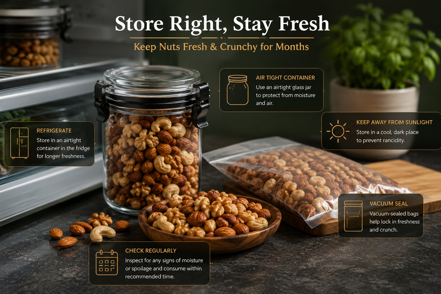 How to Store Nuts to Keep Them Fresh and Crunchy for Months