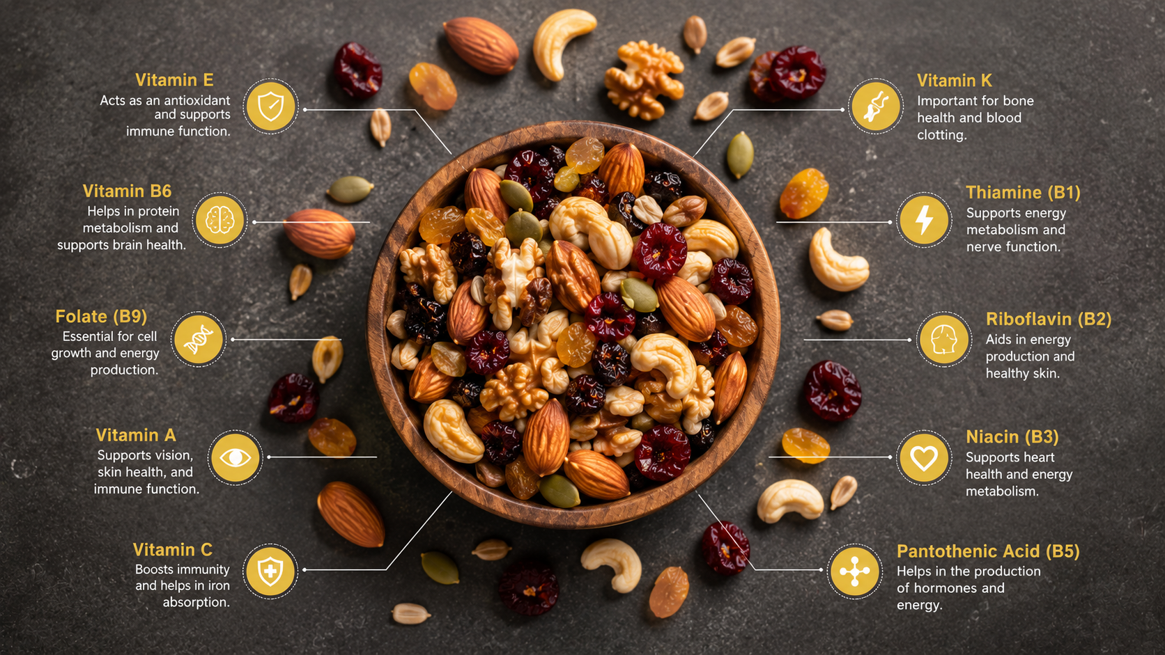10 Essential Vitamins in Trail Mix