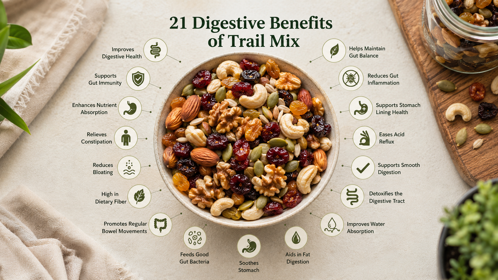 21 Digestive Benefits of Trail Mix