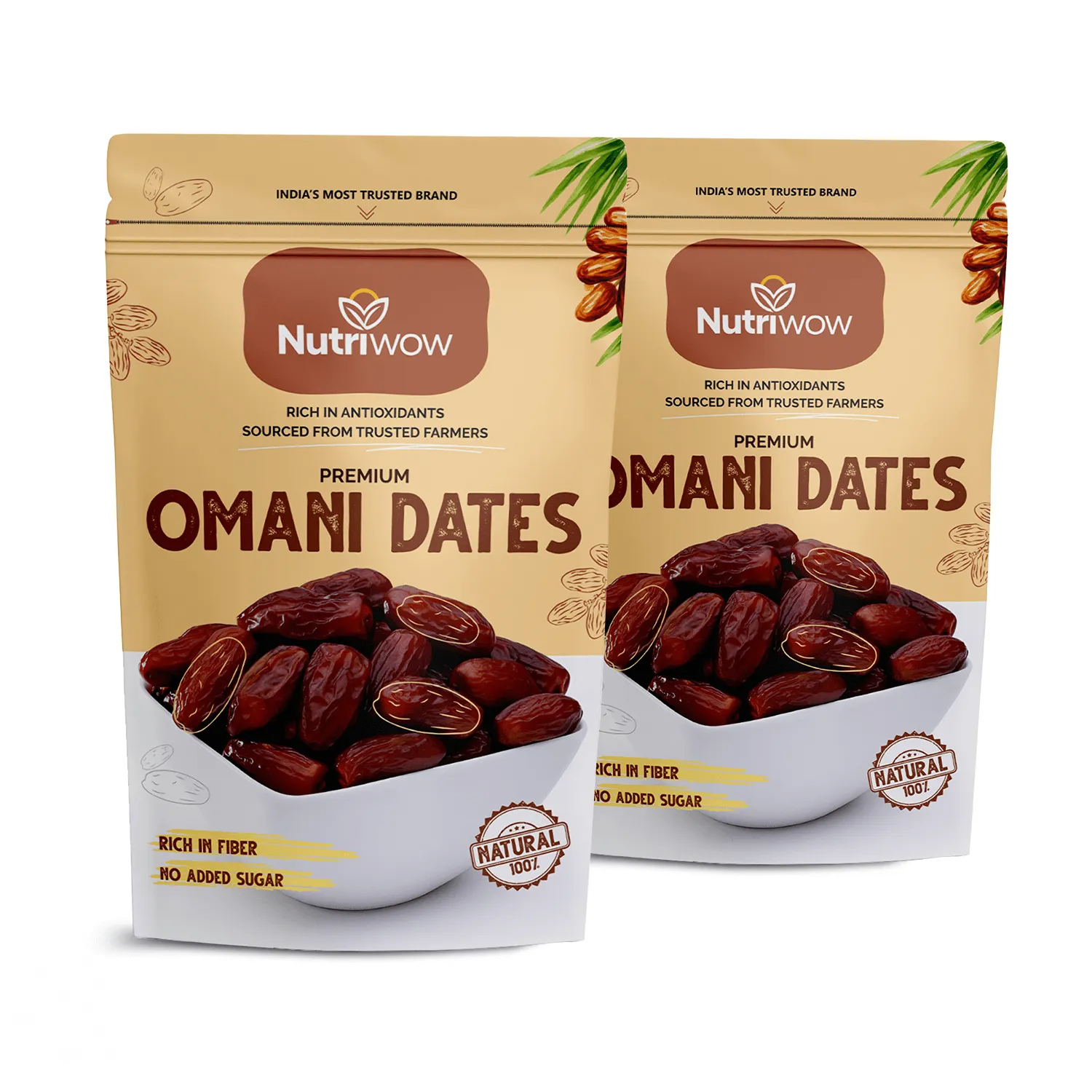 Nutriwow Premium Omani Dates | Khajur | 800g (400g Pack of 2)
