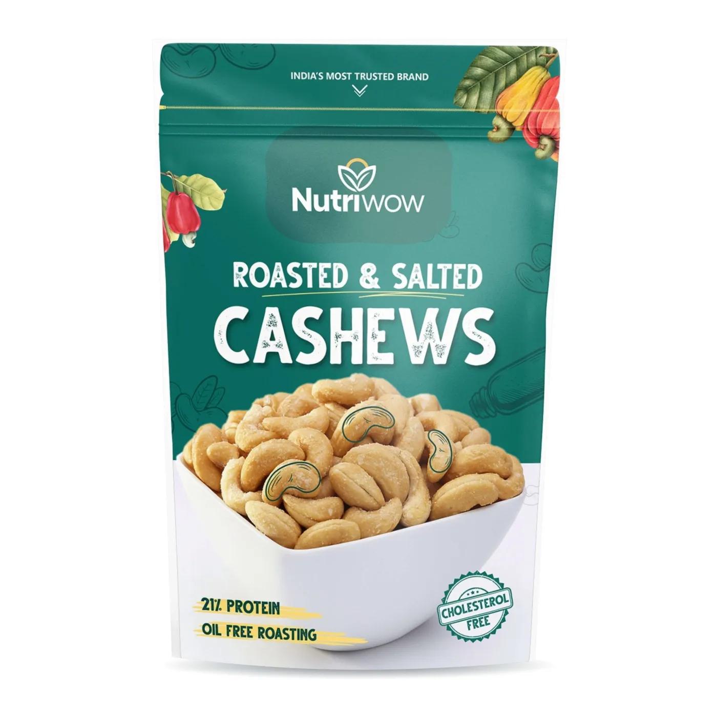 Nutriwow Premium Classic Roasted & Salted Cashew | Kaju 200g