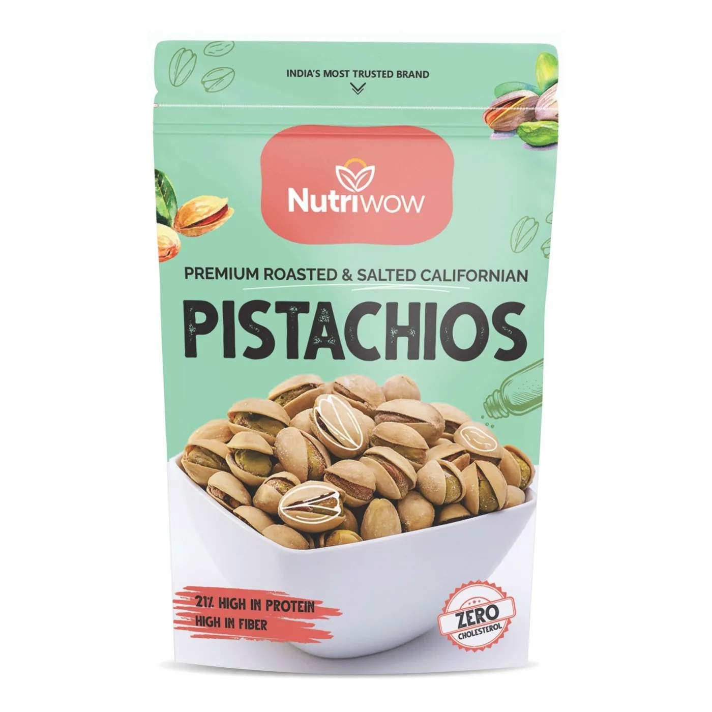 Nutriwow Premium Roasted & Salted Pistachios | Pista 200g